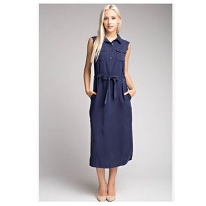 Simply Chic Maxi Surplus Shirt Dress